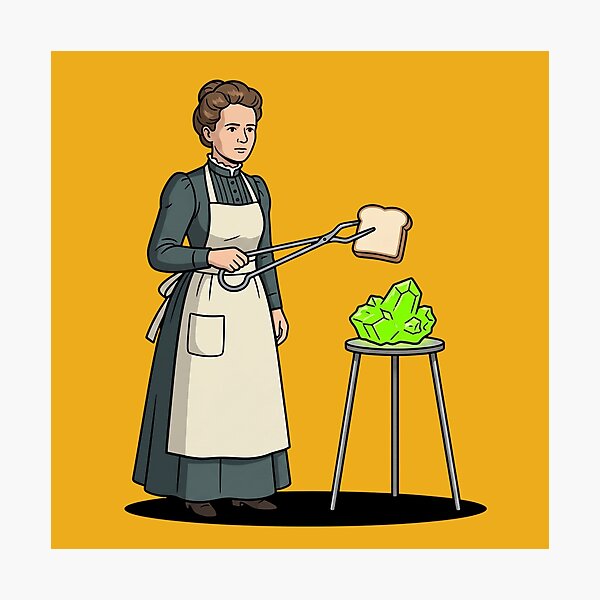 Item preview, Marie Curie Toasting Bread On Radium designed and sold by Rare By Hero.