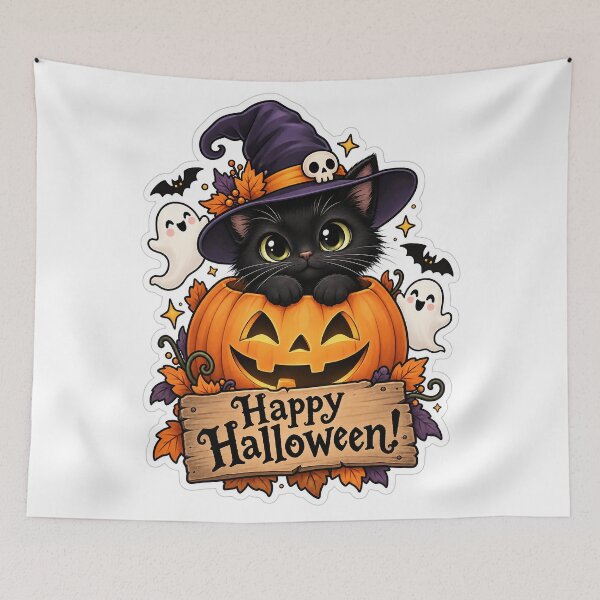 Item preview, Happy Halloween Kitten designed and sold by My Redbubble Shop.