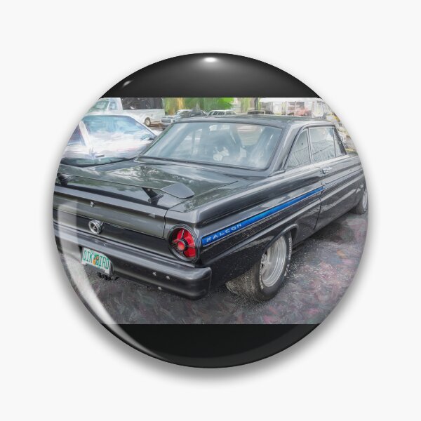 Item preview, 1965 Ford Falcon Futura Sprint Black Muscle Car Art Side Profile designed and sold by RichFrancoCars.