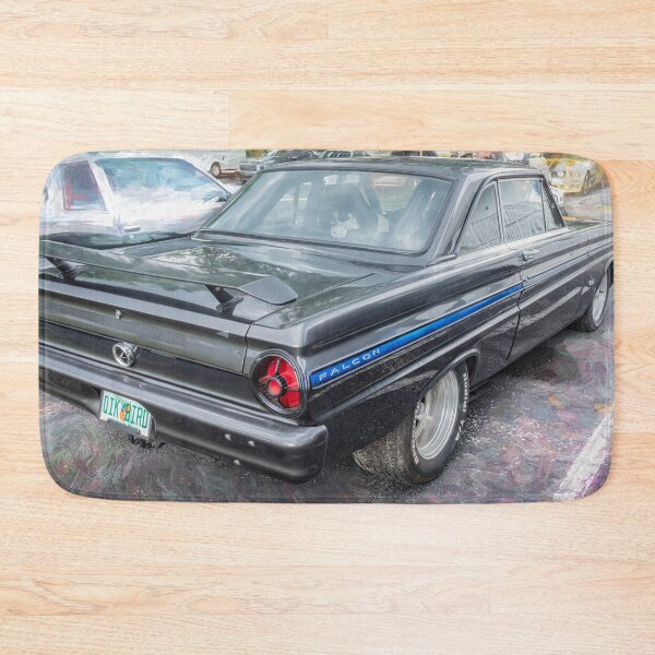 Item preview, 1965 Ford Falcon Futura Sprint Black Muscle Car Art Side Profile designed and sold by RichFrancoCars.