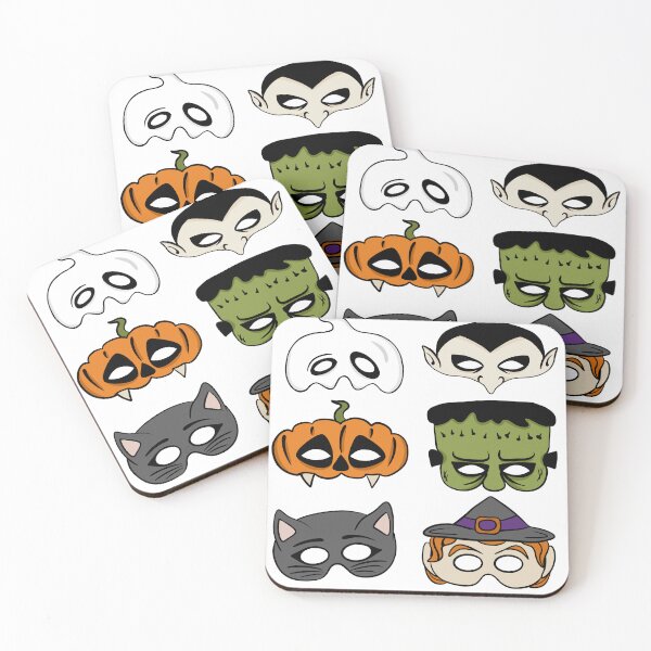 Item preview, Cute Spooky Halloween Masks Sticker Pack — Ghost Pumpkin Vampire Black Cat designed and sold by LYAN-STORE.