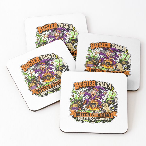 Item preview, BUSIER THAN A WITCH STIRRING MULTIPLE CAULDRONS designed and sold by WheelieGdArt.