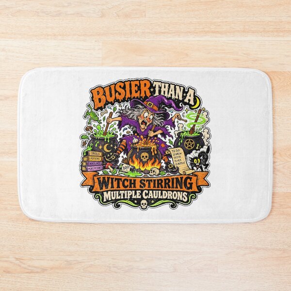 Item preview, BUSIER THAN A WITCH STIRRING MULTIPLE CAULDRONS designed and sold by WheelieGdArt.
