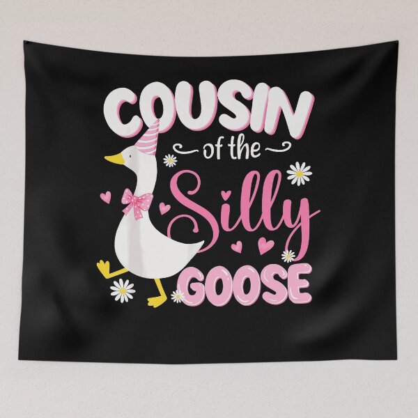 Item preview, Cousin Of The Silly Goose Party Hat Pink Bow Daisies Cute Family Humor Apparel designed and sold by slmfams.