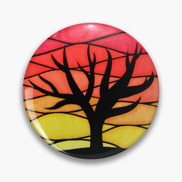 Item preview, Stained Glass Sunset Tree designed and sold by TheWonkyZebra.