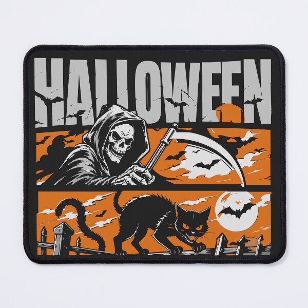 Item preview, Halloween Horror Movie Monsters - Spooky Black Cat, The Grim Reaper, Zombie designed and sold by legendaryskins.