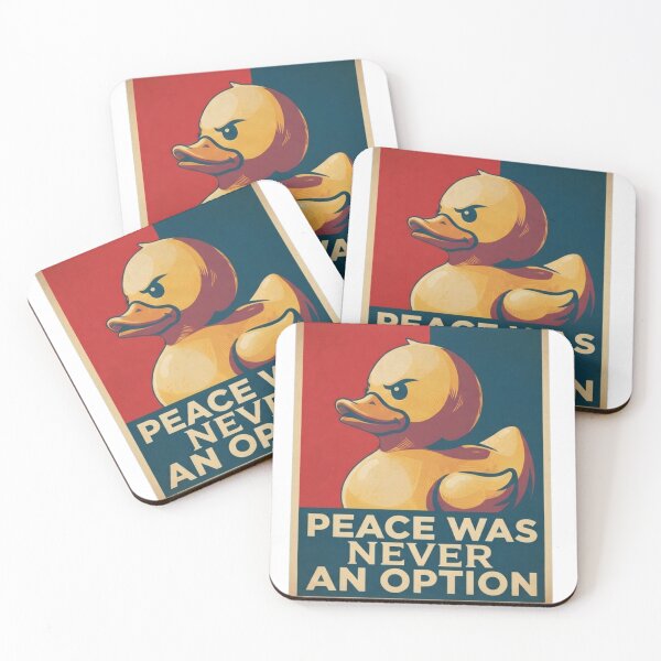 Item preview, Peace Was Never an Option Funny Angry Duck Poster Graphic designed and sold by 9KYC4.