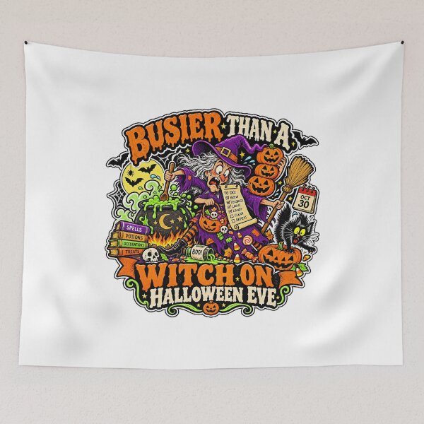 Item preview, BUSIER THAN A WITCH ON HALLOWEEN EVE designed and sold by WheelieGdArt.