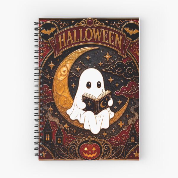 Item preview, Vintage Halloween Ghost Reading Ornate Gothic Dark Academia Wall Decor Art designed and sold by FaizArtShop.