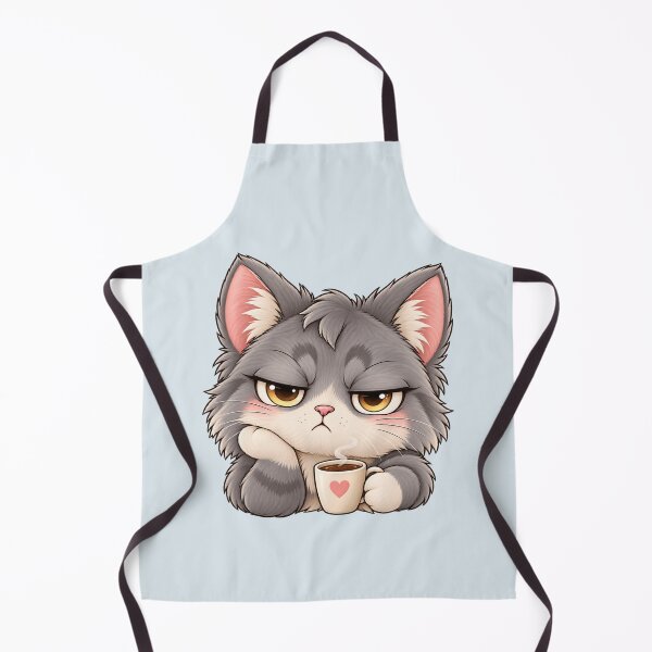 Item preview, Grumpy Cat with Coffee – Funny Tired Cat designed and sold by HO•Designs.