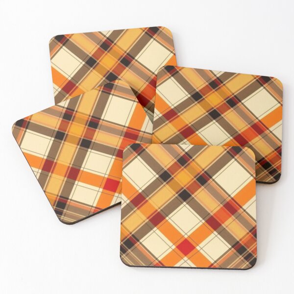 Item preview, Cozy Autumn Diagonal Plaid Pattern — Orange and Warm Brown Fall Tartan designed and sold by LYAN-STORE.