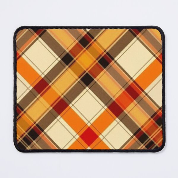Item preview, Cozy Autumn Diagonal Plaid Pattern — Orange and Warm Brown Fall Tartan designed and sold by LYAN-STORE.
