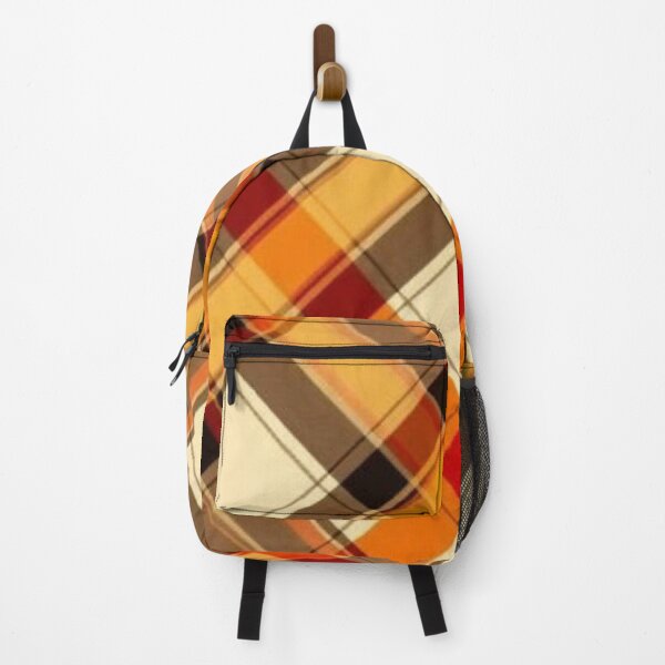 Item preview, Cozy Autumn Diagonal Plaid Pattern — Orange and Warm Brown Fall Tartan designed and sold by LYAN-STORE.