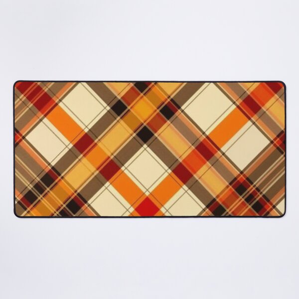 Item preview, Cozy Autumn Diagonal Plaid Pattern — Orange and Warm Brown Fall Tartan designed and sold by LYAN-STORE.