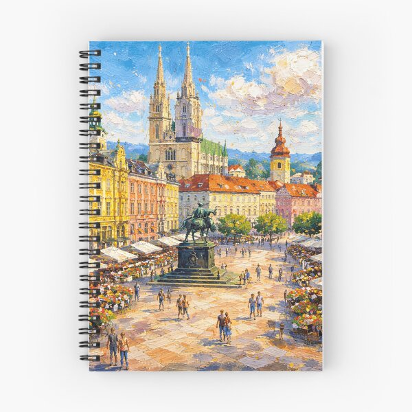 Item preview, Zagreb, Croatia – a painting of a summer day in this beautiful European city. designed and sold by GalleryKauffeld.