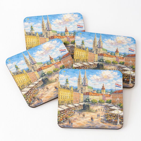 Item preview, Zagreb, Croatia – a painting of a summer day in this beautiful European city. designed and sold by GalleryKauffeld.