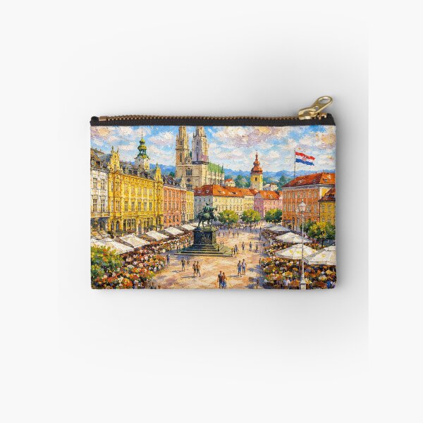 Item preview, Zagreb, Croatia – a painting of a summer day in this beautiful European city. designed and sold by GalleryKauffeld.