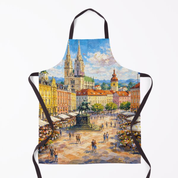 Item preview, Zagreb, Croatia – a painting of a summer day in this beautiful European city. designed and sold by GalleryKauffeld.