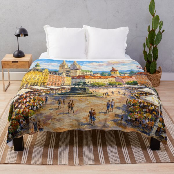 Item preview, Zagreb, Croatia – a painting of a summer day in this beautiful European city. designed and sold by GalleryKauffeld.