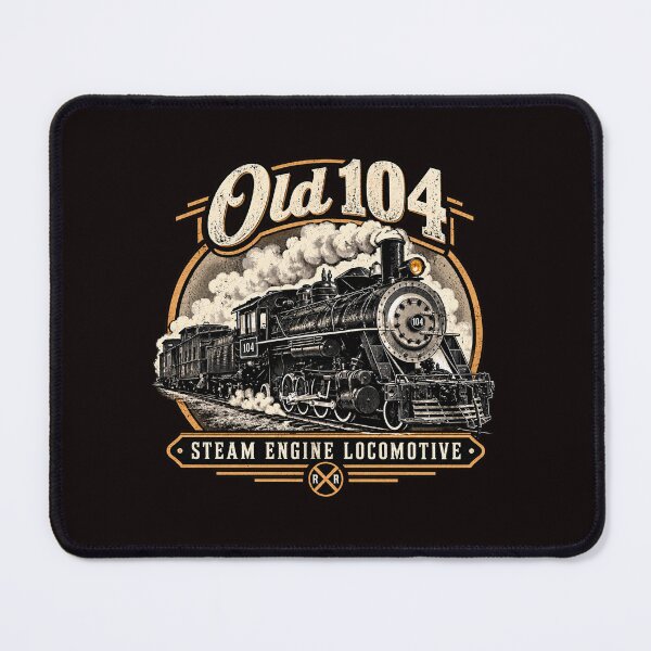 Item preview, Old 104 Steam Engine Locomotive Vintage Railroad Art designed and sold by TZehrfeldPhotos.