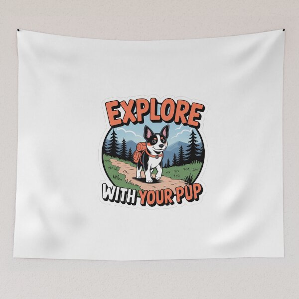Item preview, Explore with Your Pup Comic Style designed and sold by NiftyWrx.