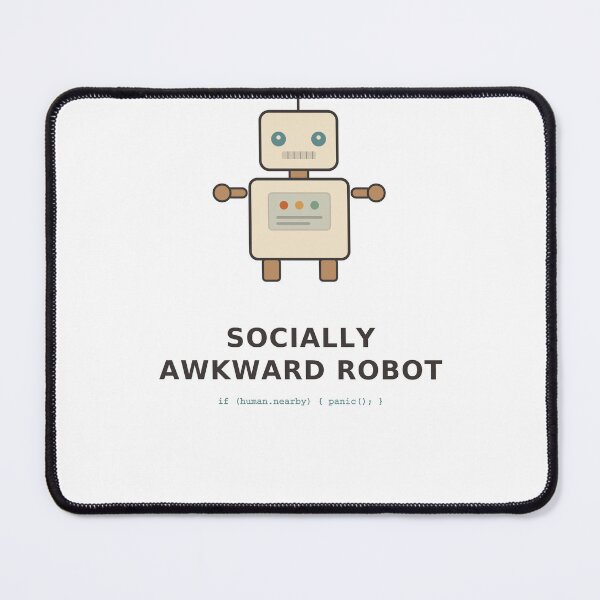 Item preview, Socially Awkward Robot Funny Programmer T-Shirt designed and sold by MEHDI-NAJIB.
