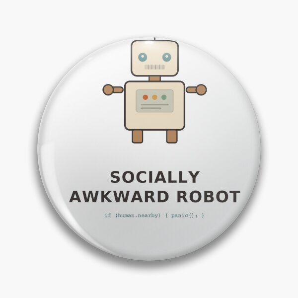 Item preview, Socially Awkward Robot Funny Programmer T-Shirt designed and sold by MEHDI-NAJIB.