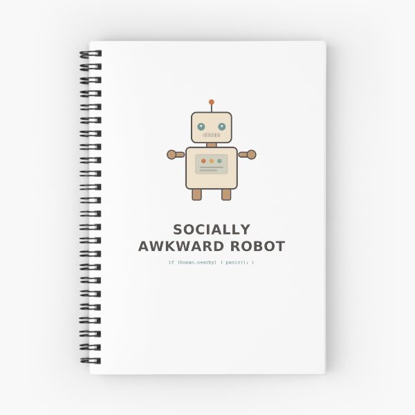Item preview, Socially Awkward Robot Funny Programmer T-Shirt designed and sold by MEHDI-NAJIB.