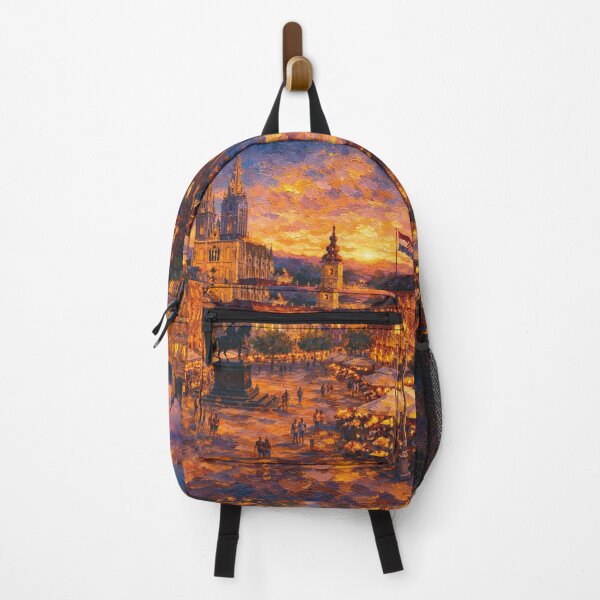 Item preview, Zagreb, Croatia – a painting of a summer night in this beautiful European city. designed and sold by GalleryKauffeld.