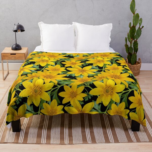 Item preview, Sunny Yellow Flowers Coreopsis on Black designed and sold by Art in My Loft.