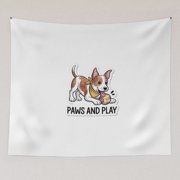 Item preview, Paws and Play Watercolor Bandana Dog designed and sold by NiftyWrx.