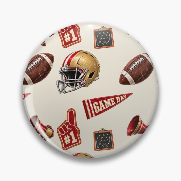 Item preview, San Francisco Football Pattern – Red & Gold Game Day designed and sold by SnugbugStudios.