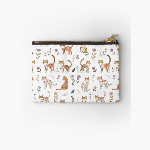 Item preview, Vintage Floral Cats Pattern – Cute Orange Tabby Cats and Botanical Flowers designed and sold by Mousy17.