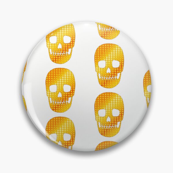 Item preview, Golden skull - White designed and sold by Yamy Morrell Art and Design.