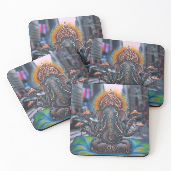 Item preview, Ganesha with Mushrooms designed and sold by MongLongStudio.