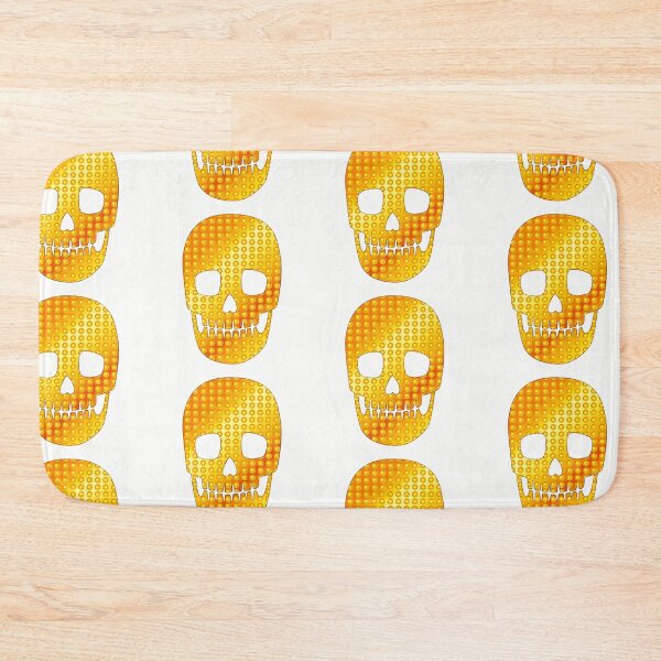 Item preview, Golden skull - White designed and sold by Yamy Morrell Art and Design.