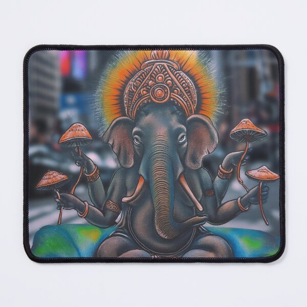 Item preview, Ganesha with Mushrooms designed and sold by MongLongStudio.