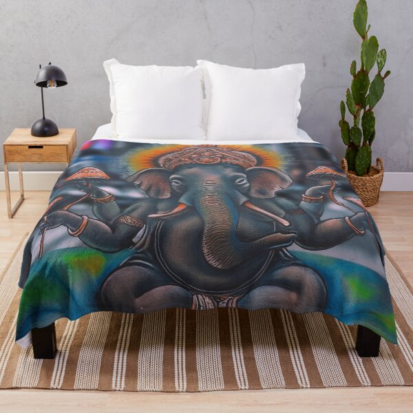 Item preview, Ganesha with Mushrooms designed and sold by MongLongStudio.