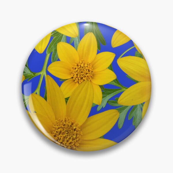 Item preview, Sunny Yellow Flowers Coreopsis on Blue 1f3ace designed and sold by Art in My Loft.