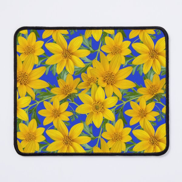 Item preview, Sunny Yellow Flowers Coreopsis on Blue 1f3ace designed and sold by Art in My Loft.