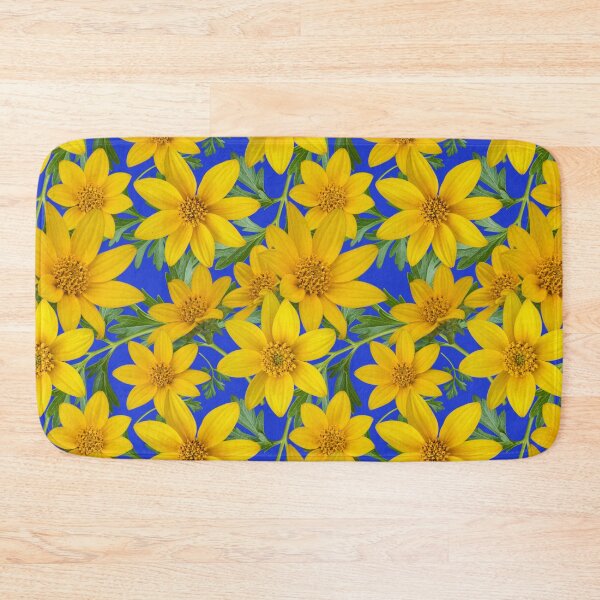 Item preview, Sunny Yellow Flowers Coreopsis on Blue 1f3ace designed and sold by Art in My Loft.