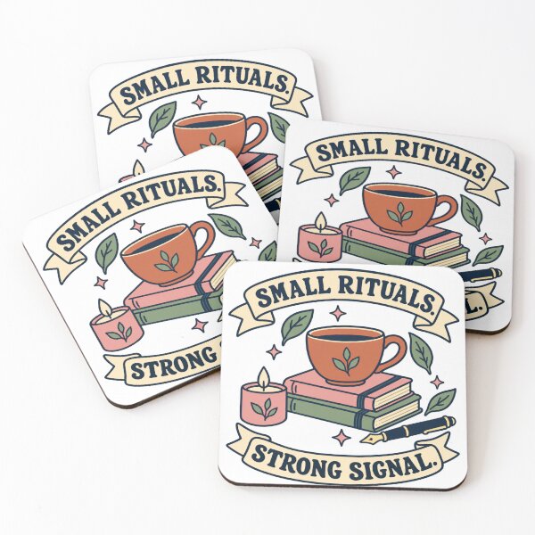 Item preview, Small Rituals, Strong Signal – Cozy Reading, Tea and Books designed and sold by ODDLUME CLUB.