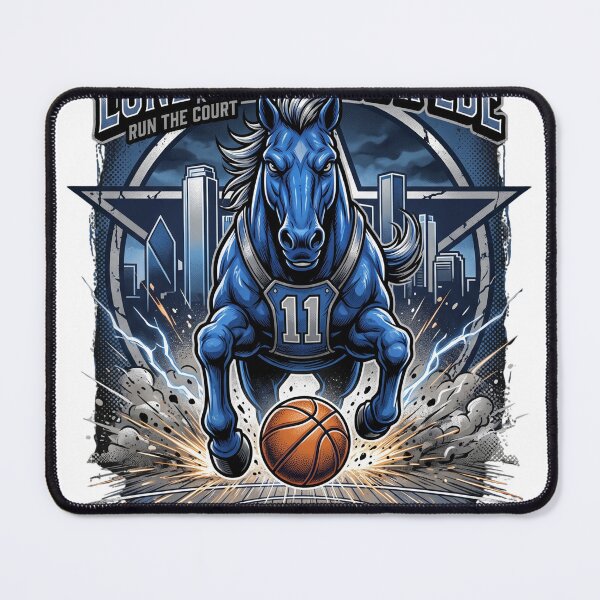 Item preview, Lone Star Stampede Dallas Basketball Stallion Mascot Art designed and sold by Pandora´s Box.