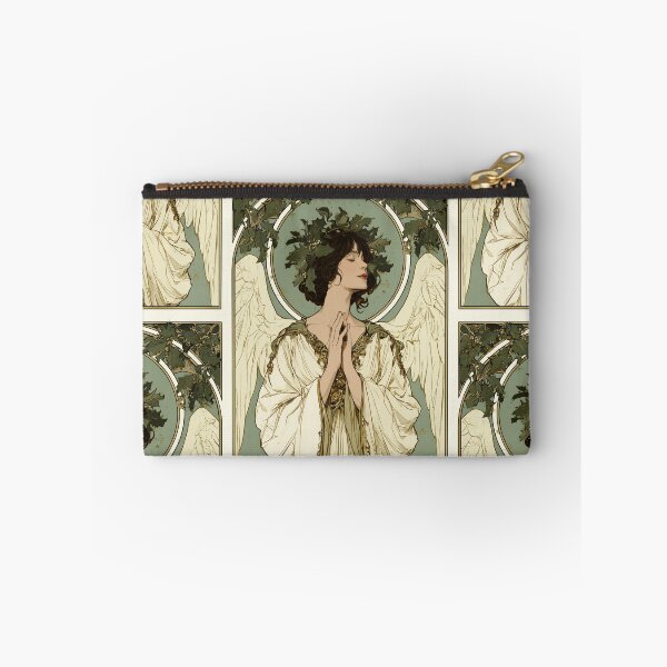 Item preview, Art nouveau Christmas angel card designed and sold by MendaciousMina.