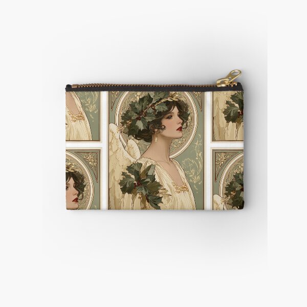 Item preview, Art nouveau Christmas angel card designed and sold by MendaciousMina.