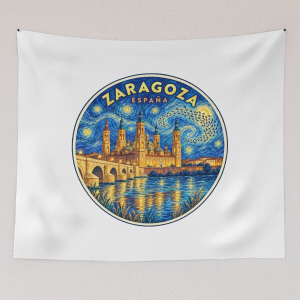 Item preview, Zaragoza España: Basílica del Pilar Starry Night designed and sold by CircinusStore.