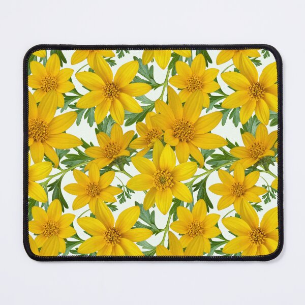 Item preview, Sunny Yellow Flowers Coreopsis on Buttercream f5fcf4 designed and sold by Art in My Loft.