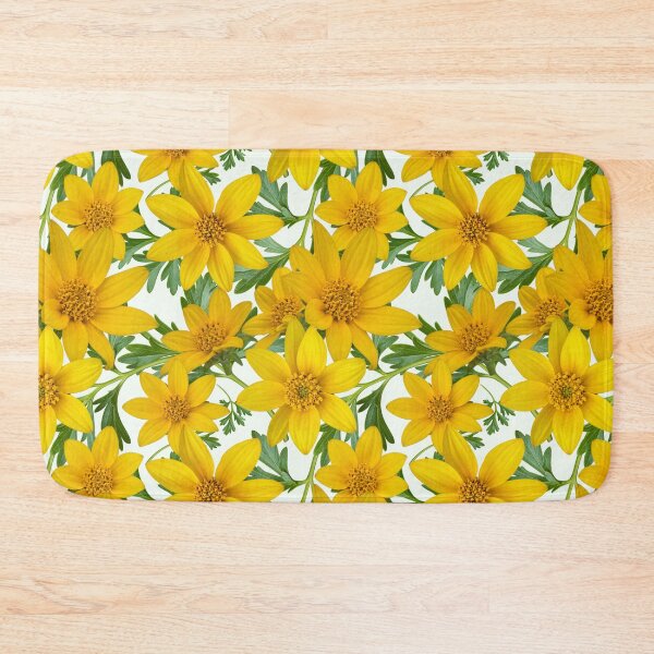 Item preview, Sunny Yellow Flowers Coreopsis on Buttercream f5fcf4 designed and sold by Art in My Loft.