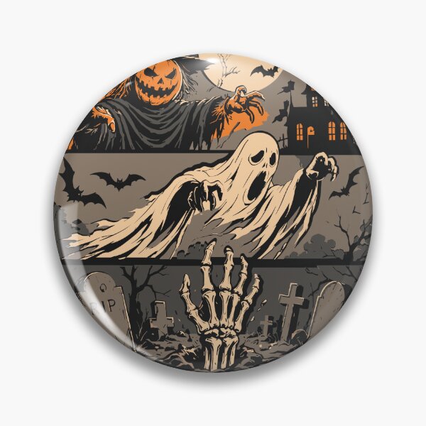 Item preview, Halloween Horror Movie Monsters - Spooky Pumpkin Head Scarecrow, Ghost, Zombie Skeleton designed and sold by legendaryskins.