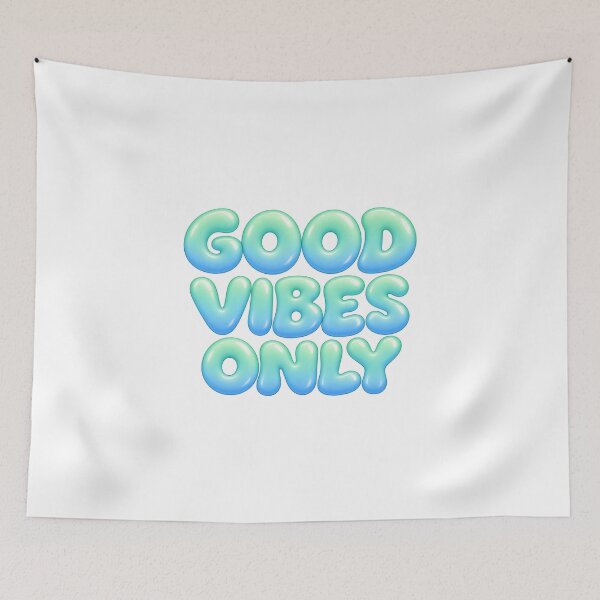 Item preview, Good Vibes Only Pastel Bubble Text designed and sold by Inkworksbyshery.